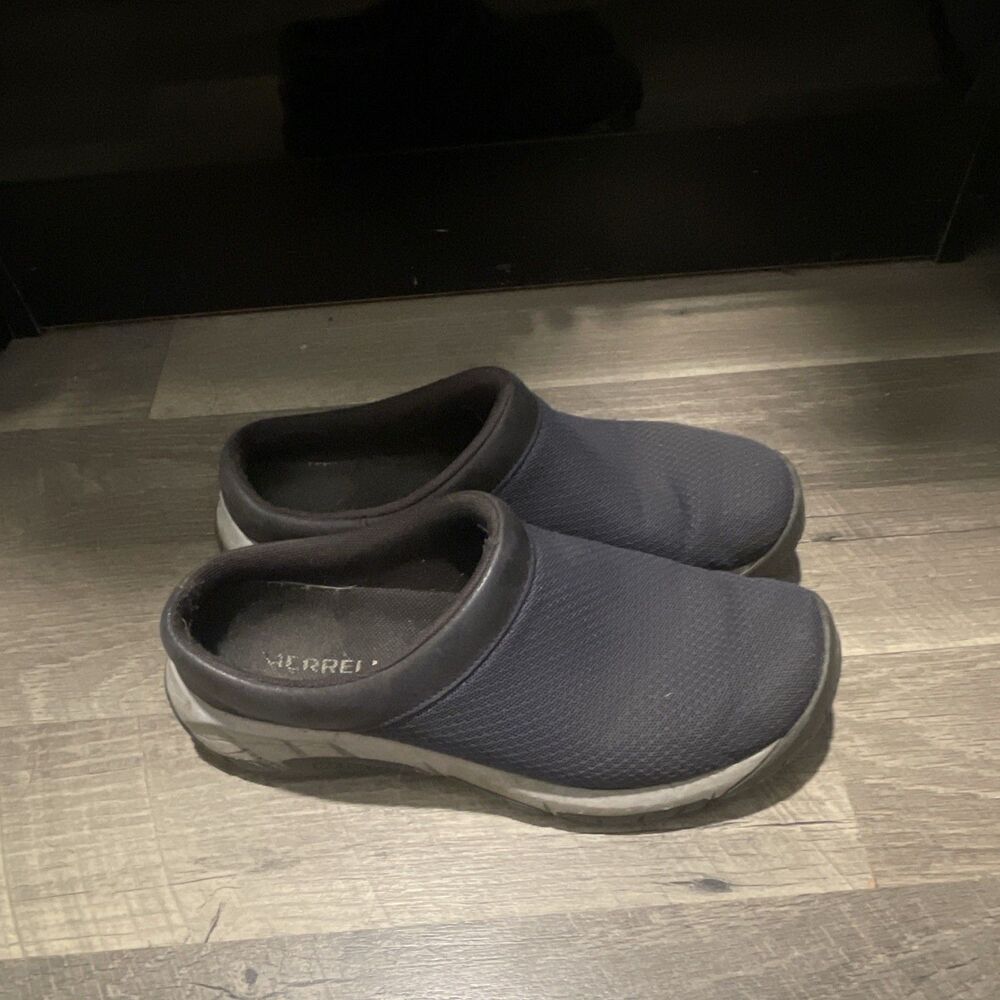 Merrell Encore Breeze 4 Womens Clogs Size 7.5 Black Dark Grey Mesh Slip On